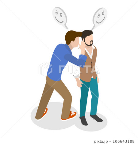 3D Isometric Flat Vector Set of Gossips. Item 2 3D Isometric Flat Vector Set of Gossips. Item 2 106643189