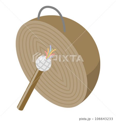 3D Isometric Flat Vector Set of Korean Music Instruments. Item 2 106643233