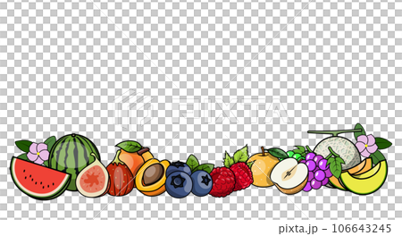 夏季水果框插畫素材 106643245