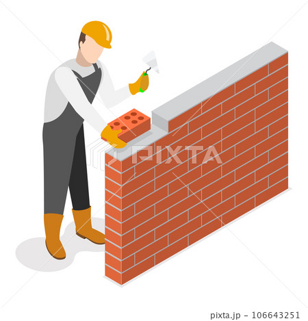 3D Isometric Flat Vector Set of Renovation and Decoration of Room. Item 3 3D Isometric Flat Vector Set of Renovation and Decoration of Room. Item 3 106643251