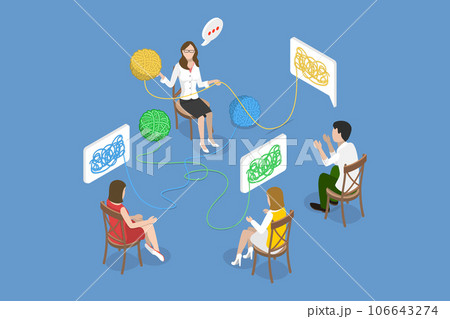 3D Isometric Flat Vector Conceptual Illustration of Solving Interpersonal Problems 3D Isometric Flat Vector Conceptual Illustration of Solving Interpersonal Problems 106643274