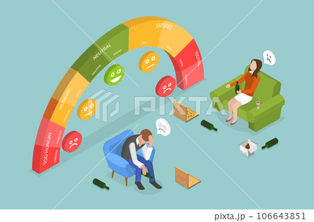3D Isometric Flat Vector Conceptual Illustration of Hunger Scale 3D Isometric Flat Vector Conceptual Illustration of Hunger Scale 106643851
