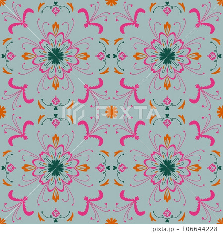 Seamless pattern. Vintage decorative elements. Hand drawn background. Islam, Arabic, Indian, bohemian,ottoman motifs. Perfect for printing on fabric or paper. Seamless pattern. Vintage decorative elements. Hand drawn background. Islam, Arabic, Indian, bohemian,ottoman motifs. Perfect for printing on fabric or paper. 106644228