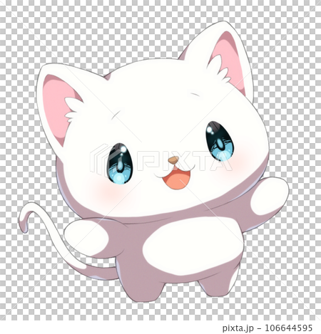 両手を広げる白猫のイラスト素材 [106644595] - PIXTA