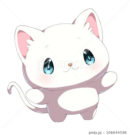 両手を広げる白猫のイラスト素材 [106644596] - PIXTA