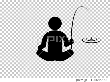 享受悠閒愛好釣魚的象形圖 享受悠閒愛好釣魚的象形圖 106645338