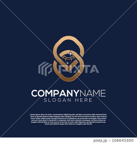 Vector gradient diamond logo. Creative logo inspiration 106645800