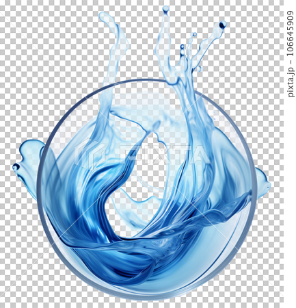 Liquid Splash on Transparent Background 106645909
