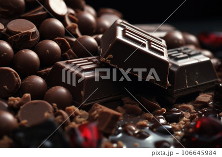 Milk chocolate close-up 106645984