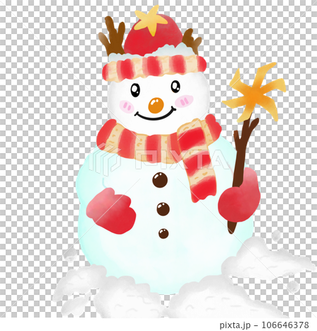 snowman with star 106646378