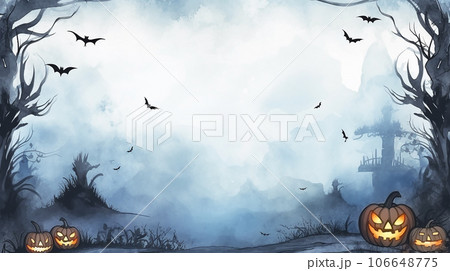 Halloween watercolor background Halloween watercolor background 106648775