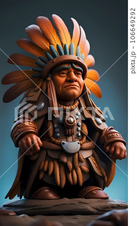 Native tribe chief of indian illustration  106649292
