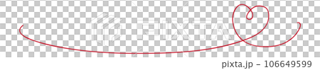 ハートのライン装飾 細めの線 ハートのライン装飾 細めの線 106649599