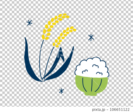 Illustration of rice and rice 106651122