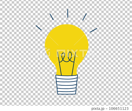 電球のイラスト(ヒント、ひらめき) 電球のイラスト(ヒント、ひらめき) 106651123