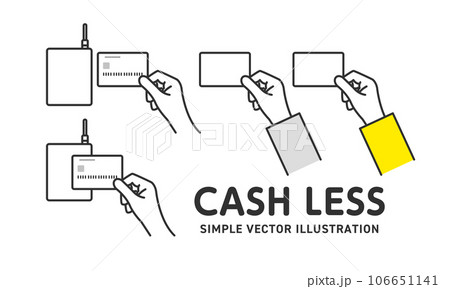 クレジットカードで決済する　カード払いする　イラストセット　 106651141