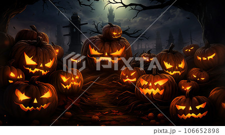Enchanted Pumpkin Gala: Glowing Jack-o'-Lantern Gathering 106652898