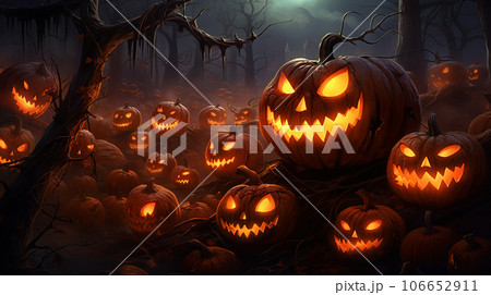 Enchanted Pumpkin Gala: Glowing Jack-o'-Lantern Gathering 106652911