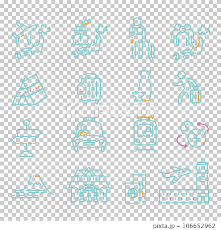 入站圖標薄荷藍 3 種顏色 106652962