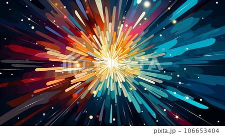 Vibrant Energy Burst Pattern 106653404