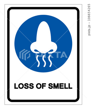 Loss OF Smell Symptoms Covid-19 Symbol Sign, Vector Illustration, Isolate On White Background Label .EPS10 106654265