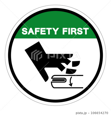 Safety First Rotating Shaft Symbol Sign, Vector Illustration, Isolate On White Background Label .EPS10 Safety First Rotating Shaft Symbol Sign, Vector Illustration, Isolate On White Background Label .EPS10 106654270