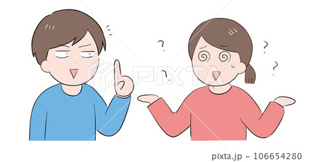 教えている男性と理解できていない女性 106654280