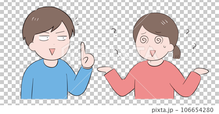 教えている男性と理解できていない女性 106654280