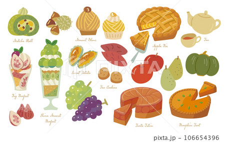 秋のスイーツセット 106654396