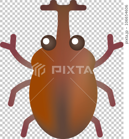 可愛的甲蟲水彩插圖 106654606