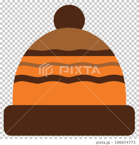 Winter hat flat icon. Vector colorful illustration for autumn Generative AI 106654773