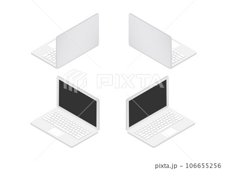 Isometric set of laptops. illustrator vector. 106655256