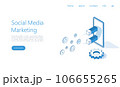 Landing page template social media marketing concept illustration. Isometric vector. Landing page template social media marketing concept illustration. Isometric vector. 106655265