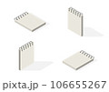 Set isometric notebook with lined paper. Opened sketchpad with blank white sheets of paper. illustrator vector. Set isometric notebook with lined paper. Opened sketchpad with blank white sheets of paper. illustrator vector. 106655267