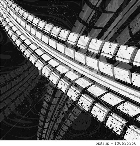 Abstract tire track grunge black background Abstract tire track grunge black background 106655556