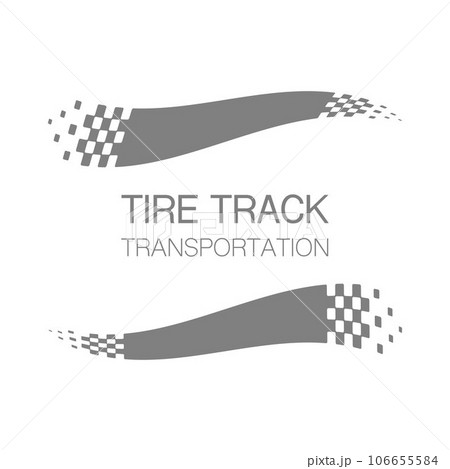 Abstract warp race track checkered flag 106655584
