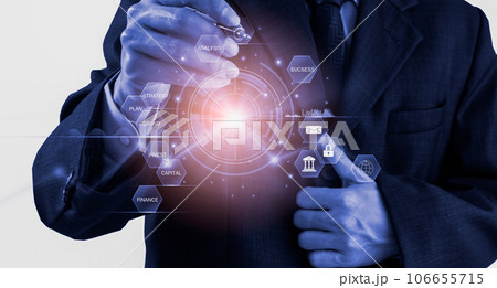 Stock market or forex trading graph and candlestick chart suitable for financial investment concept. Economy trends background for business idea and all art work design. Abstract finance background.. Stock market or forex trading graph and candlestick chart suitable for financial investment concept. Economy trends background for business idea and all art work design. Abstract finance background.. 106655715