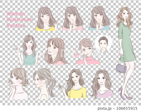 人物イラストセット 人物イラストセット 106655915