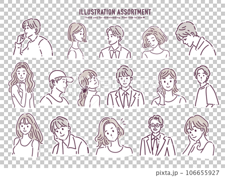 人物イラスト素材セット 人物イラスト素材セット 106655927
