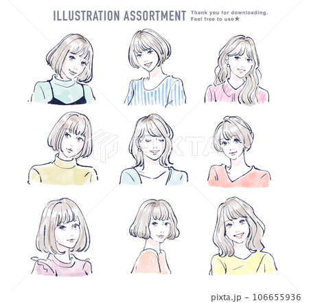 人物イラスト素材セット 人物イラスト素材セット 106655936