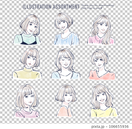 人物イラスト素材セット 人物イラスト素材セット 106655936