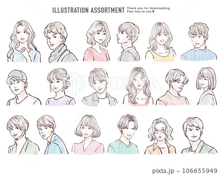 人物イラスト素材セット 人物イラスト素材セット 106655949