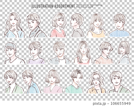 人物イラスト素材セット 人物イラスト素材セット 106655949