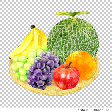 Assorted fruits (also for gifts and visits) Hand-painted watercolor illustrations of fruits Assorted fruits (also for gifts and visits) Hand-painted watercolor illustrations of fruits 106655978