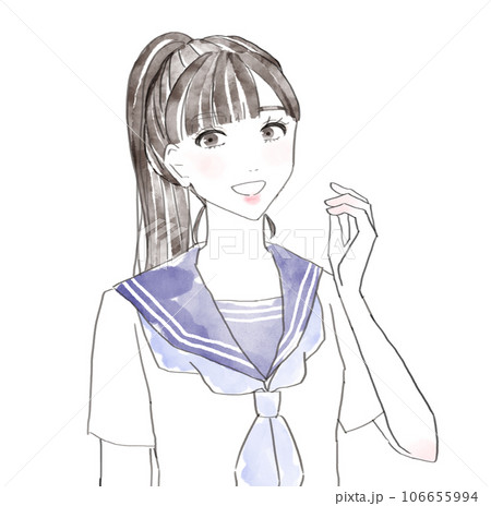セーラー服を着た女子中学生・高校生 106655994