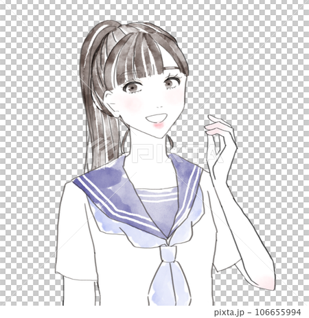 セーラー服を着た女子中学生・高校生 106655994