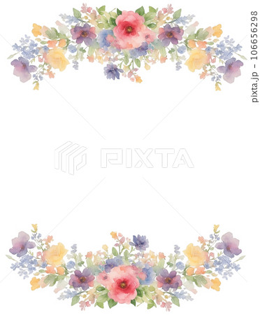 Flower border frame 106656298