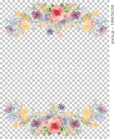 Flower border frame 106656298