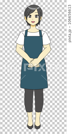 エプロンを着けた女性のイラスト エプロンを着けた女性のイラスト 106656613