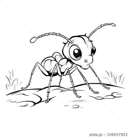 Ant Coloring Page Drawing For Kids 106657922
